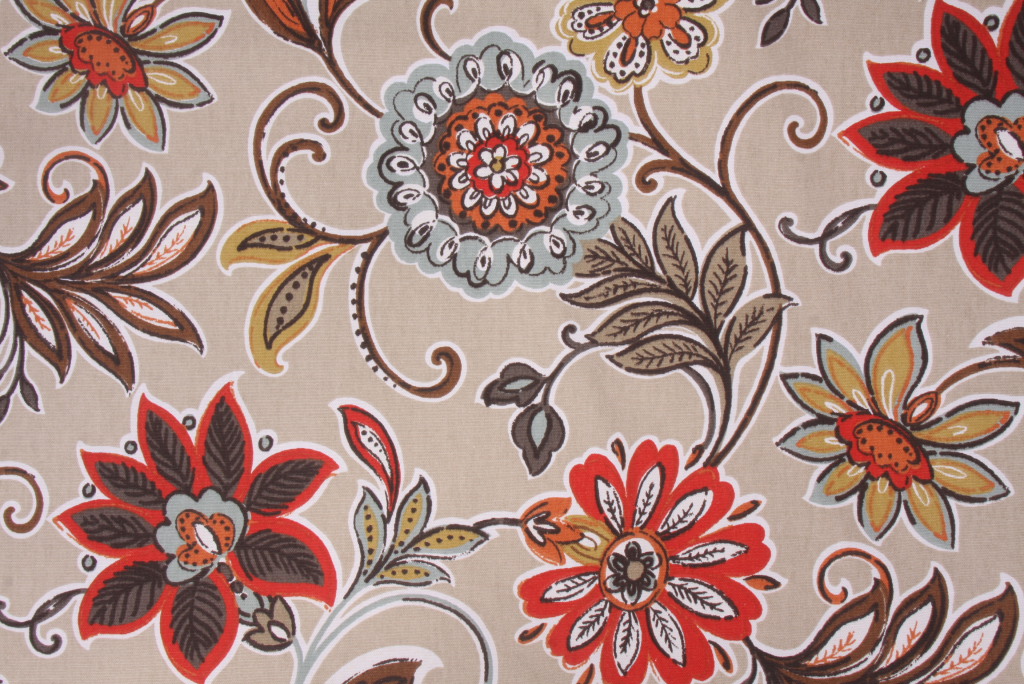 Richloom Richloom Avery Printed Cotton Drapery Fabric in Spice 8.95