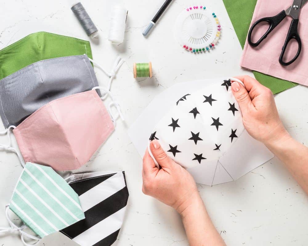 Cotton masks and materials for DYI cotton face masks.