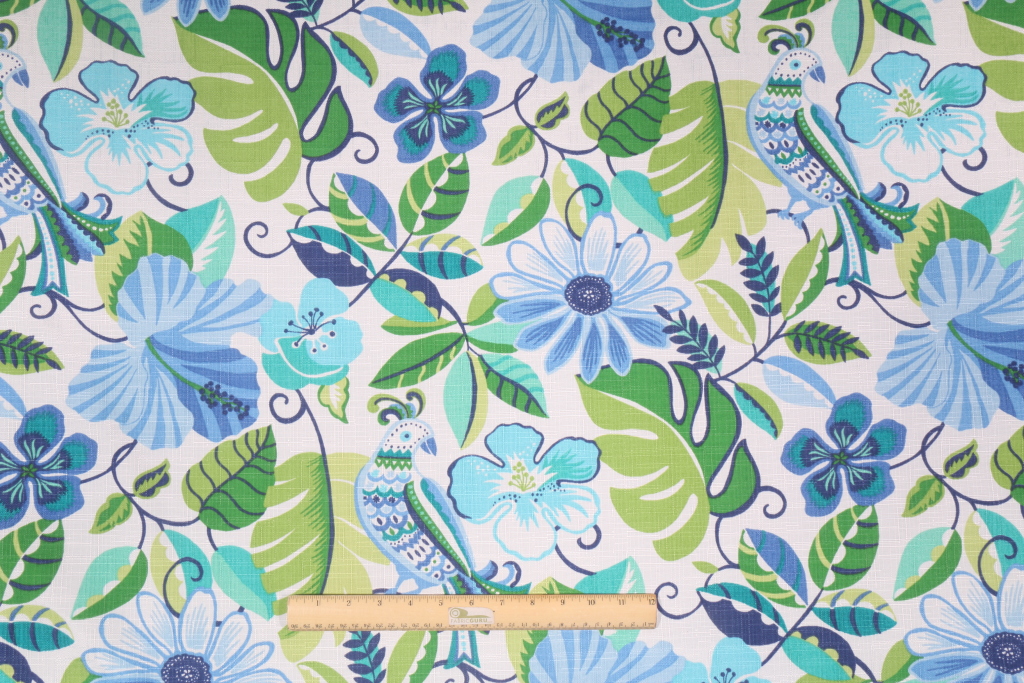 Richloom Solarium Lensing Printed Polyester Outdoor Fabric in Lagoon