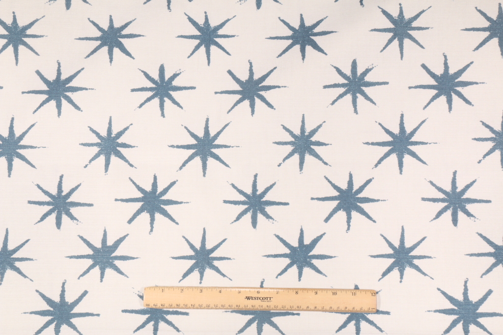 1.7 Yards Peter Dunham Starstruck Printed Poly Outdoor Fabric in Indigo