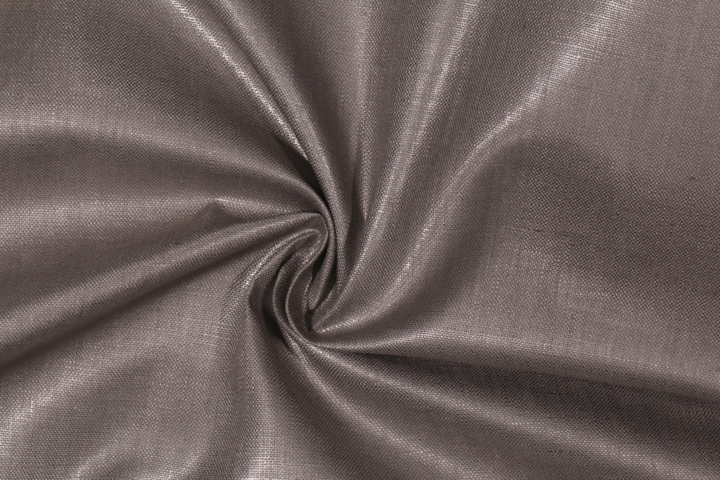 4.6 Yards Schumacher Glazed Cotton Drapery Fabric in Gray