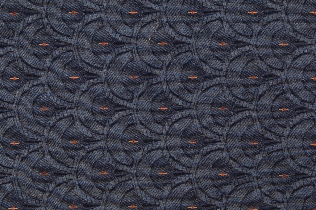 12.2 Yards Scallop Upholstery Fabric in Blue
