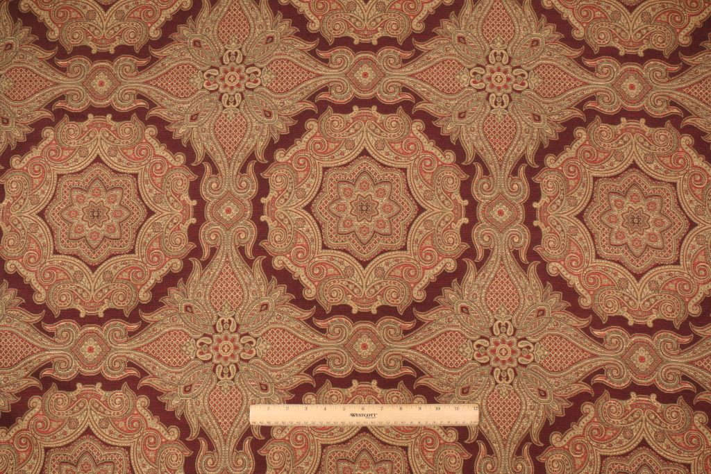 11 Yards Tapestry Upholstery Fabric in Gold