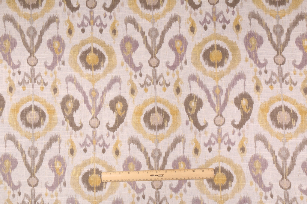 Richloom Platinum Collection Holiday Printed Linen Blend Drapery Fabric