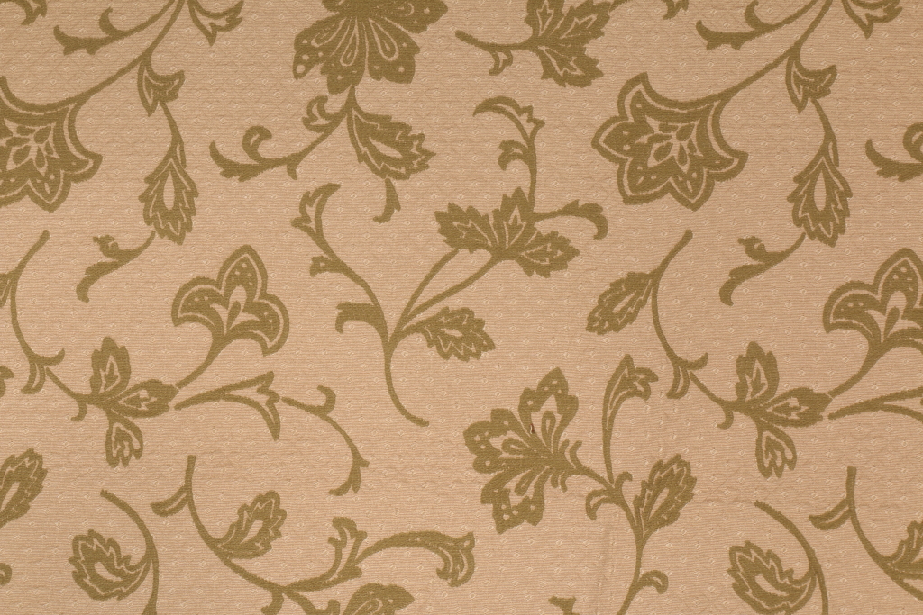 3.2 Yards Fabricut Woven Floral Upholstery Fabric in Green
