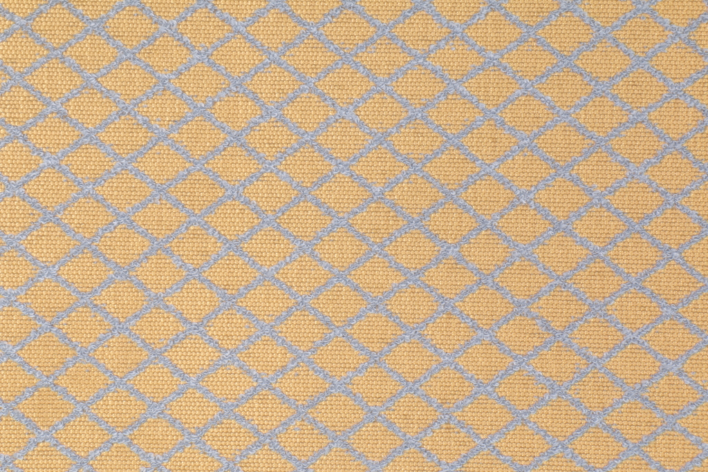 2.5 Yards Fabricut Woven Upholstery Fabric in Blue/Yellow