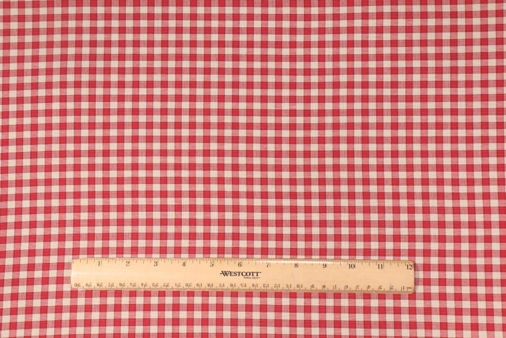 Tyler Woven Cotton Plaid Decorator Fabric in Red