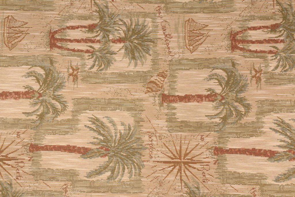 Palms Tapestry Upholstery Fabric in Pineapple