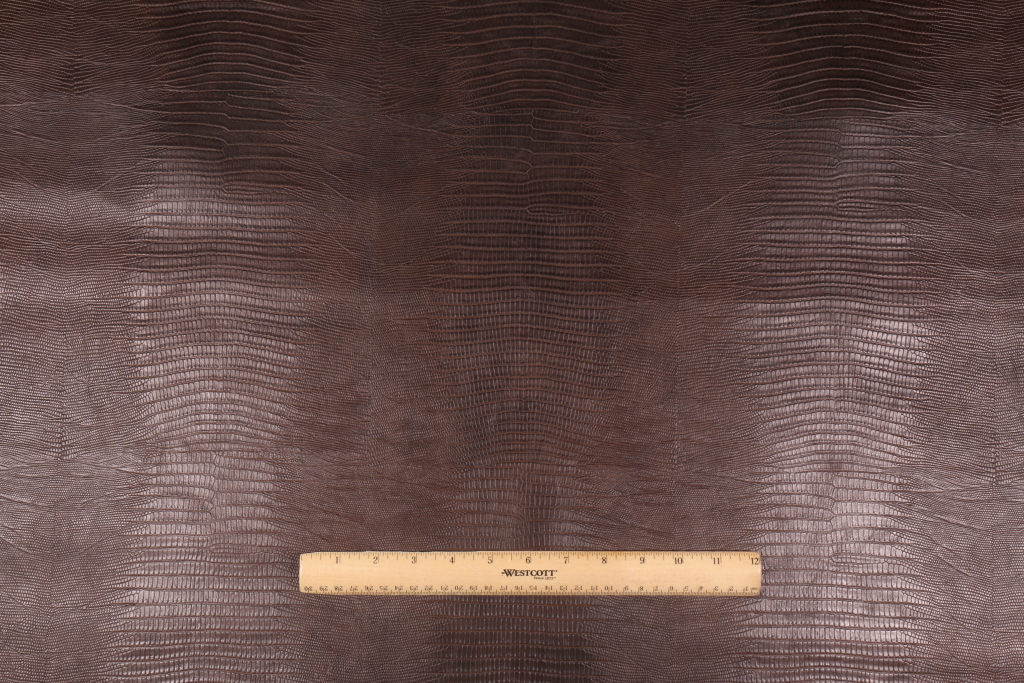 1 Yard Patterned Vinyl Upholstery Fabric in Espresso
