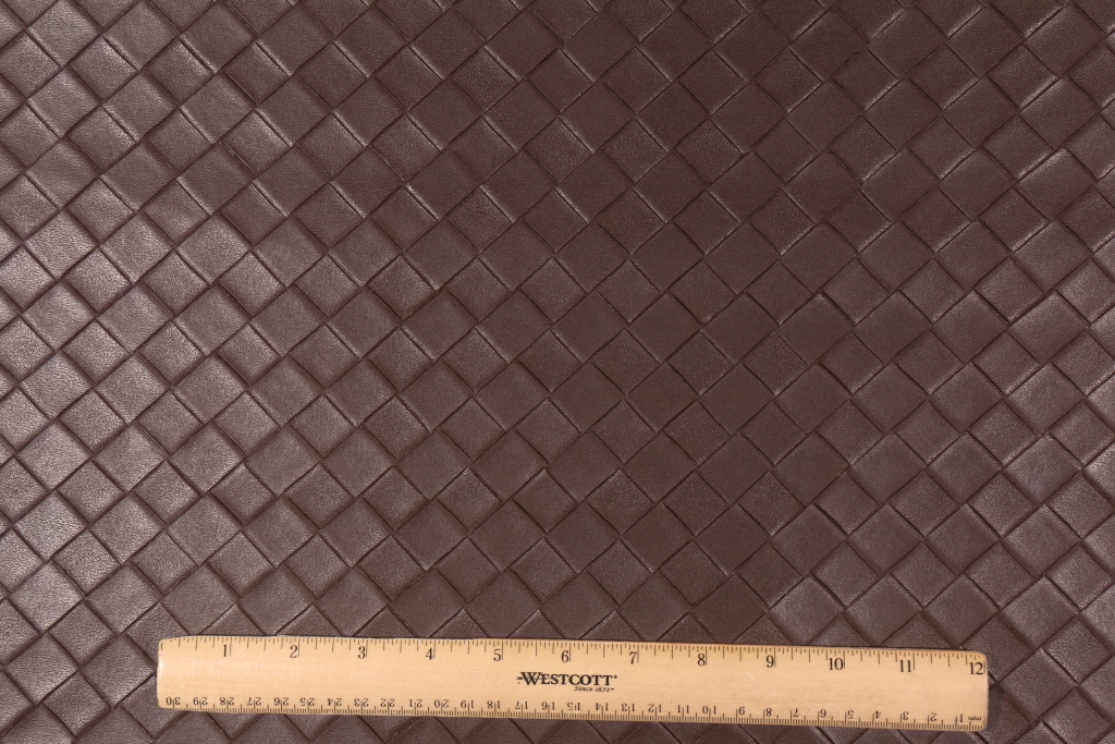 1.6 yards Patterned Vinyl Upholstery Fabric in Saddle