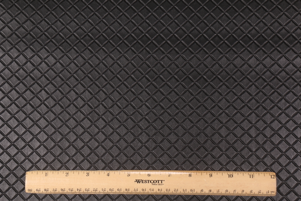 5.7 Yards Embossed Vinyl Upholstery Fabric in Black