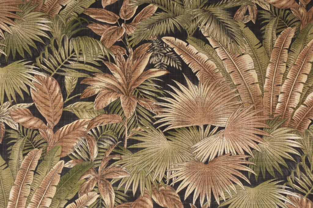 Tommy Bahama Bahamian Breeze Printed Textured Poly Outdoor Fabric in Coal