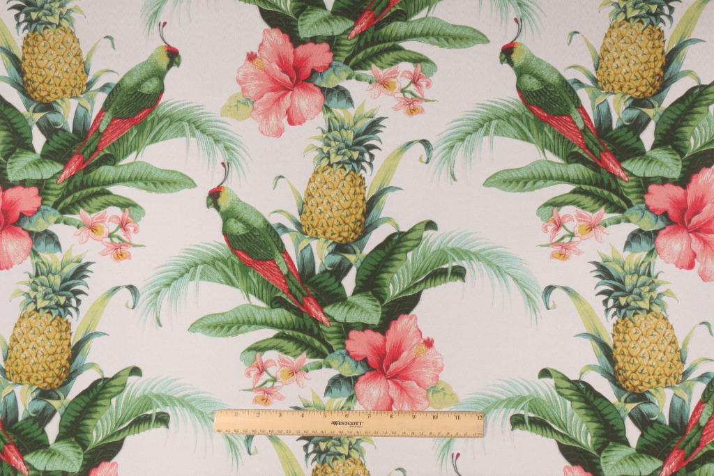 Tommy Bahama Beach Bounty Printed Polyester Outdoor Fabric in Lush Green