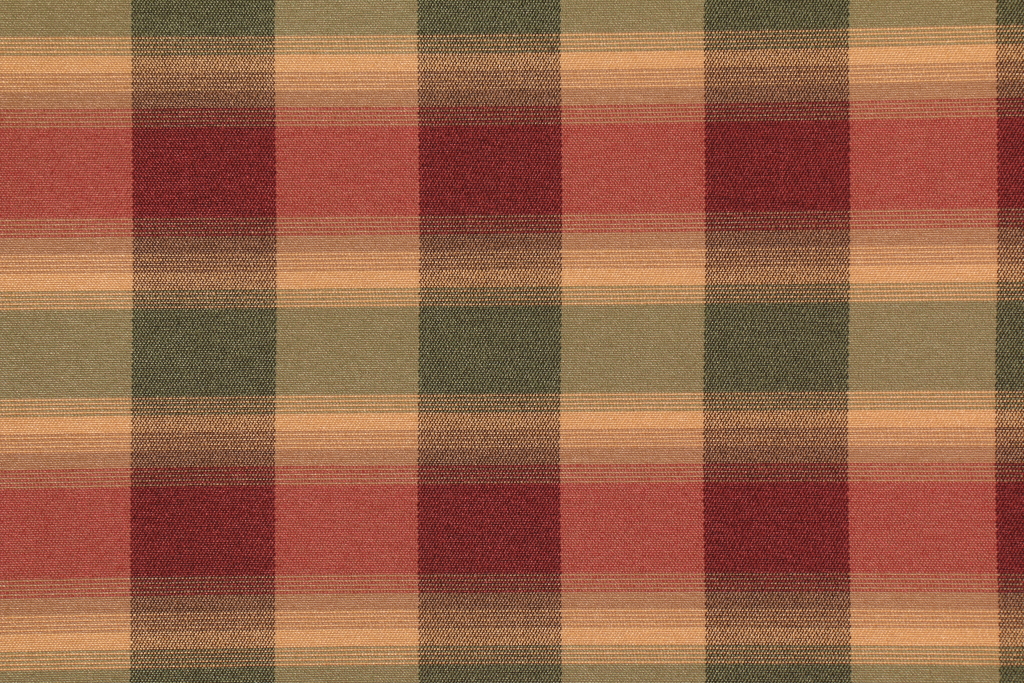 3.2 Yards Robert Allen Plaid Upholstery Fabric in Harvest