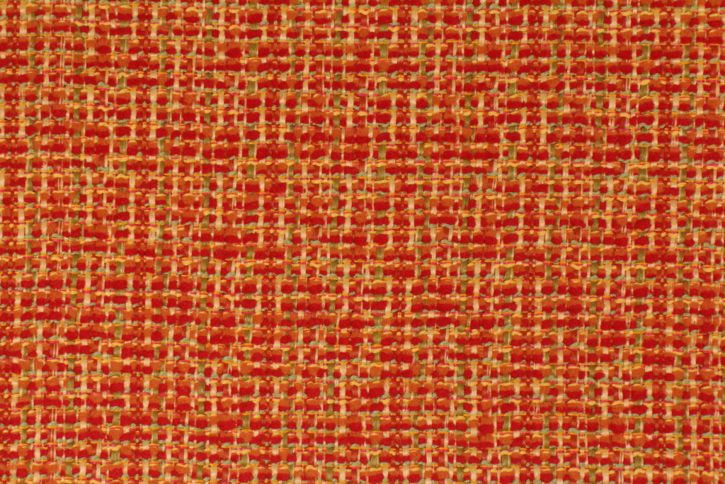 Chenille Texture Woven Acrylic Outdoor Fabric in Spice