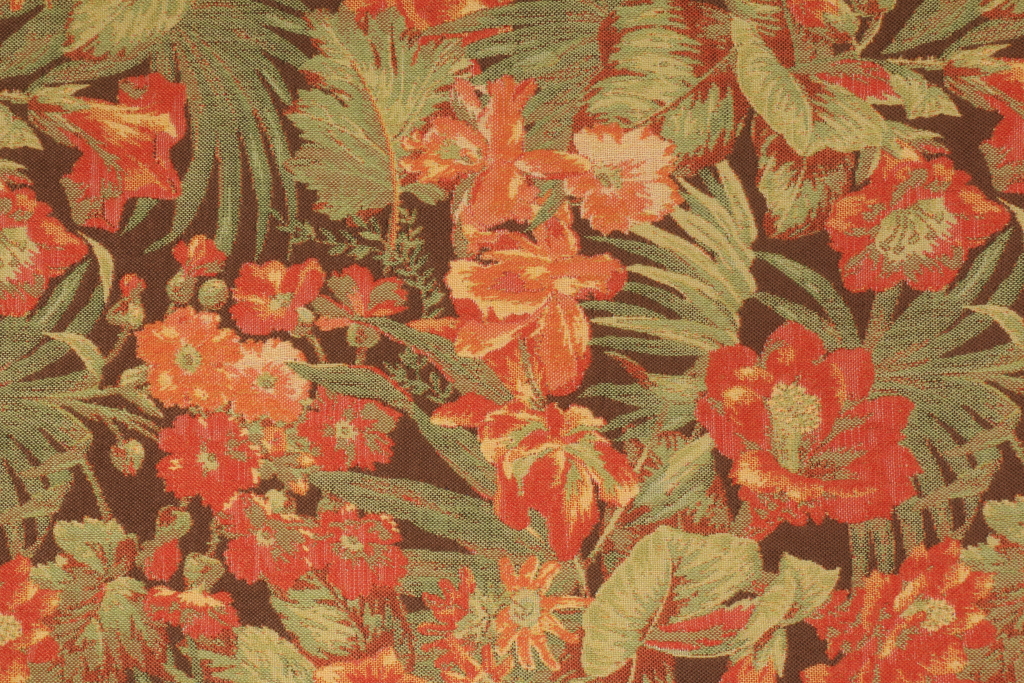 Sunbury Botanical Solution Dyed Acrylic Outdoor Fabric in Driftwood