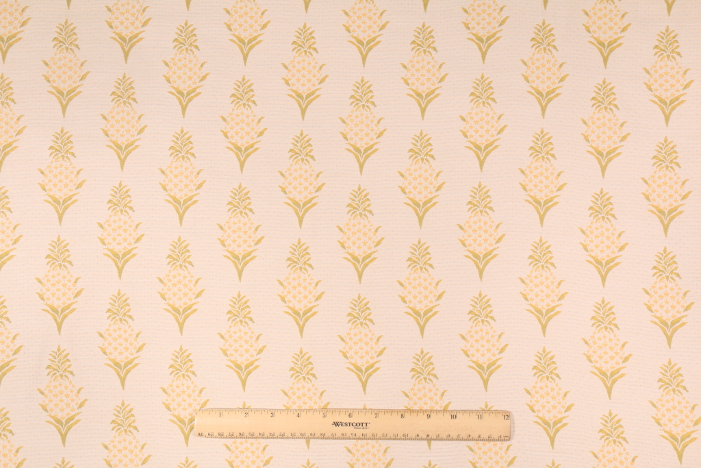 Pineapple Solution Dyed Acrylic Outdoor Fabric in Sunflower