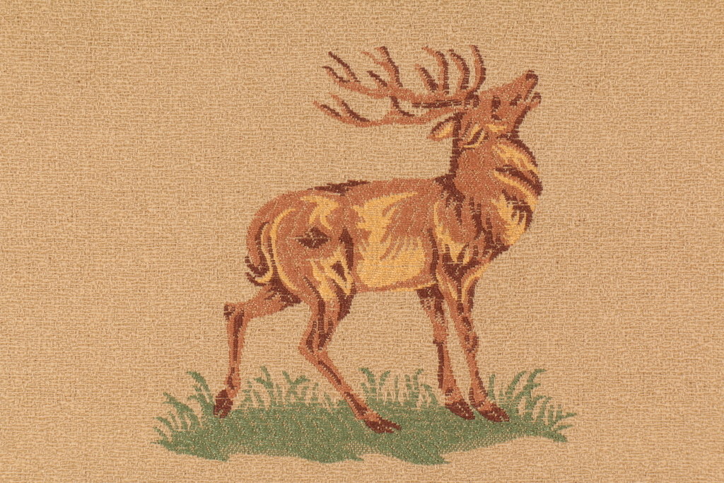 5 Yards Tapestry Upholstery Fabric With Deer