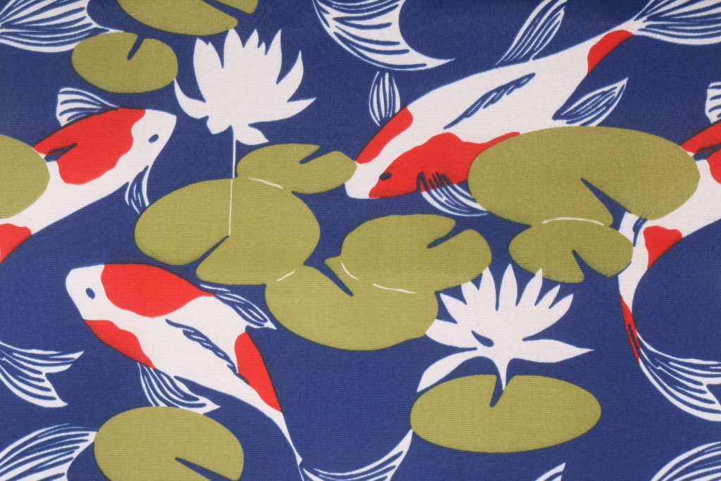 8 Yards Robert Allen Koi Fish 24x24 Inch Printed Polyester Pillow