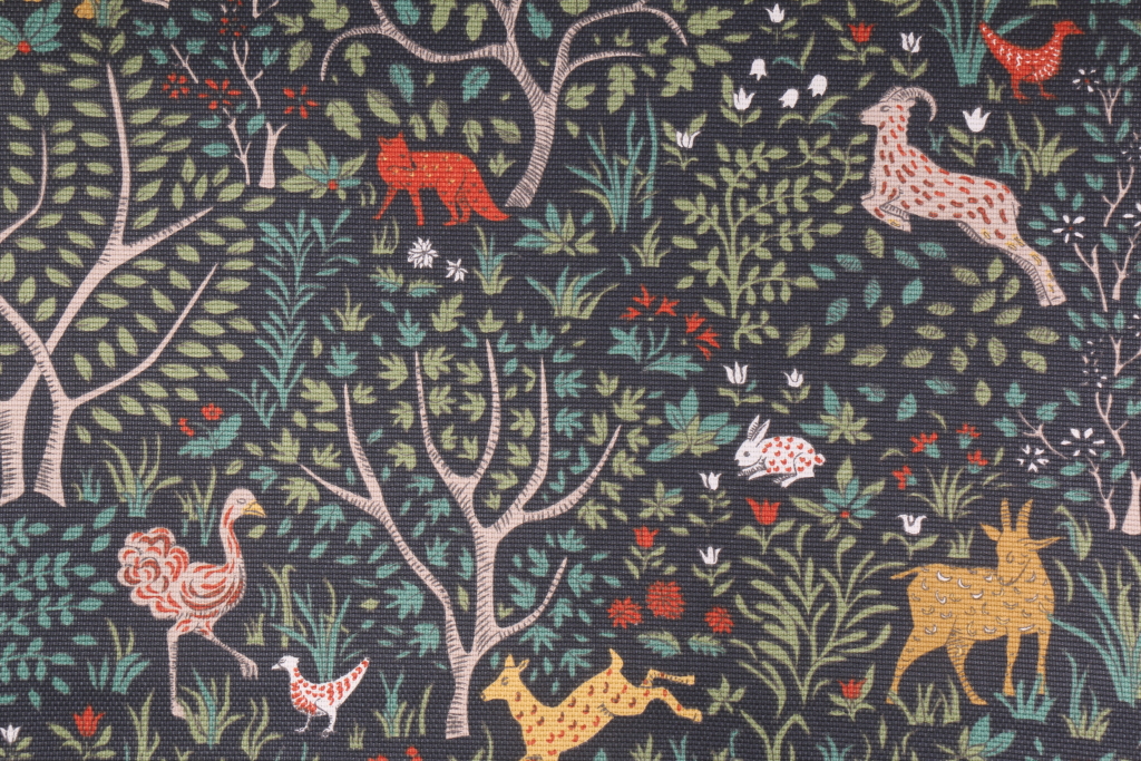 8 Yards Robert Allen Folkland Printed Cotton Decorator Fabric in Admiral