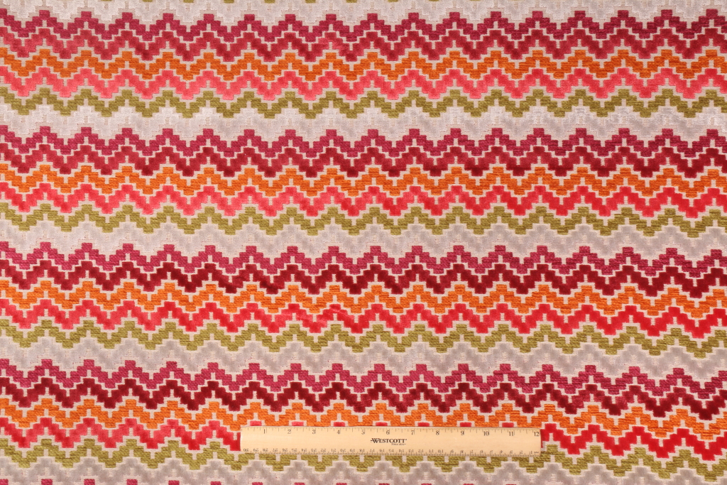 Hamilton Zagat Velvet Upholstery Fabric in Berry