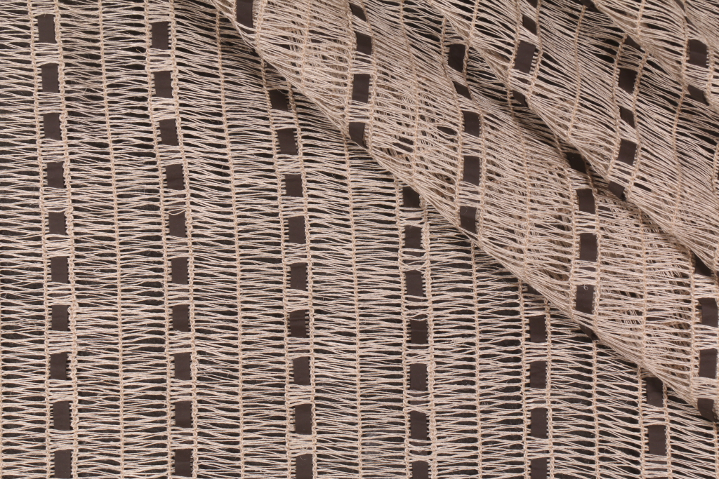 3.5 Yards Robert Allen Red Rocks Sheer Drapery Fabric in Terra