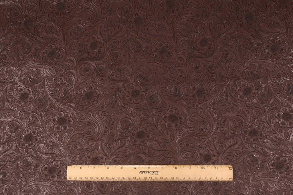 Richloom Diviani Embossed Vinyl Upholstery Fabric in Oak