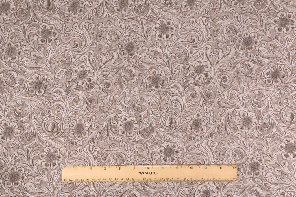 Richloom Diviani Embossed Vinyl Upholstery Fabric in Stone
