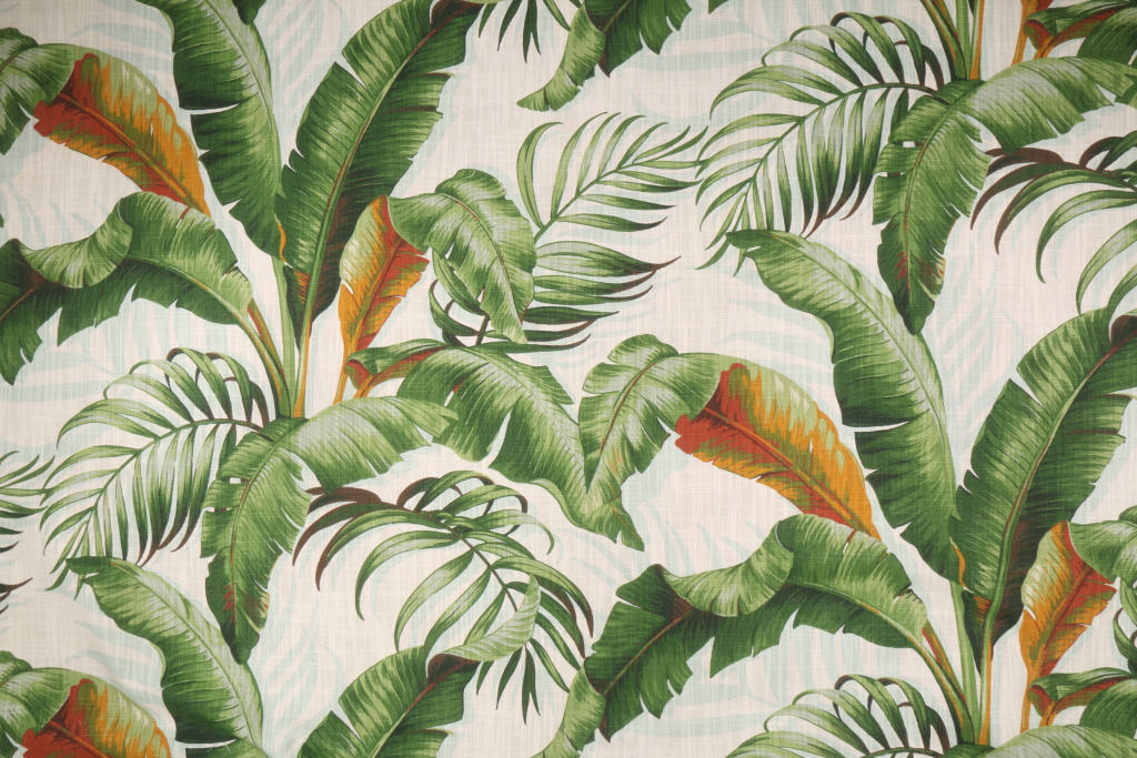 5 Yards Tommy Bahama Palmiers Printed Slubbed Cotton Drapery Fabric in