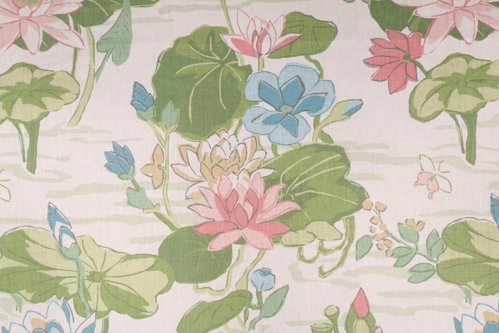 Robert Allen Madcap Cottage Lake Agawam Printed Cotton & Linen Drapery