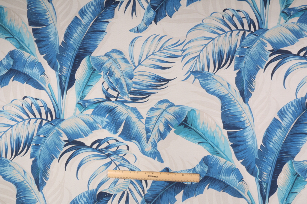 Tommy Bahama Palmier Printed Polyester Outdoor Fabric in Caribbean