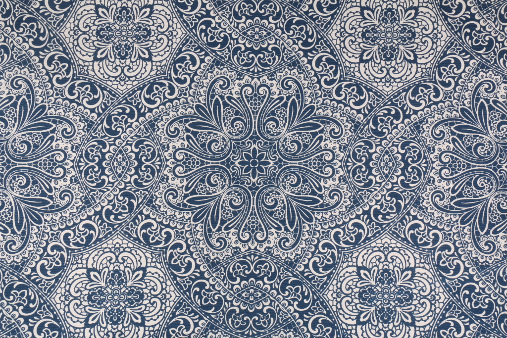 HGTV Well Adorned Printed Cotton Drapery Fabric in gemstone