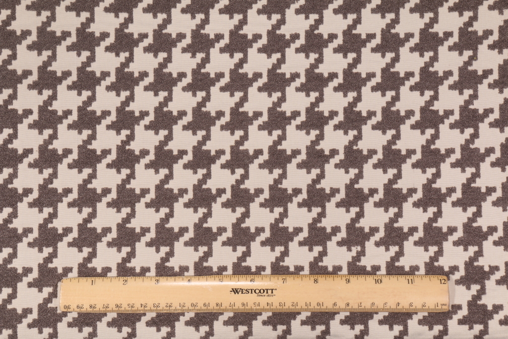3.2 Yards Houndstooth Upholstery Fabric in Slate