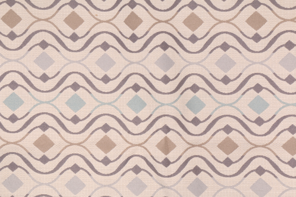 5.3 Yards Retro Upholstery Fabric in Gray/Blue