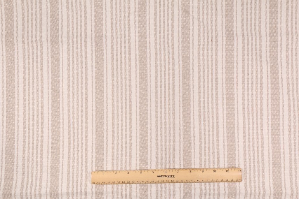 2.5 Yards Woven Stripe Decorator Fabric in Natural
