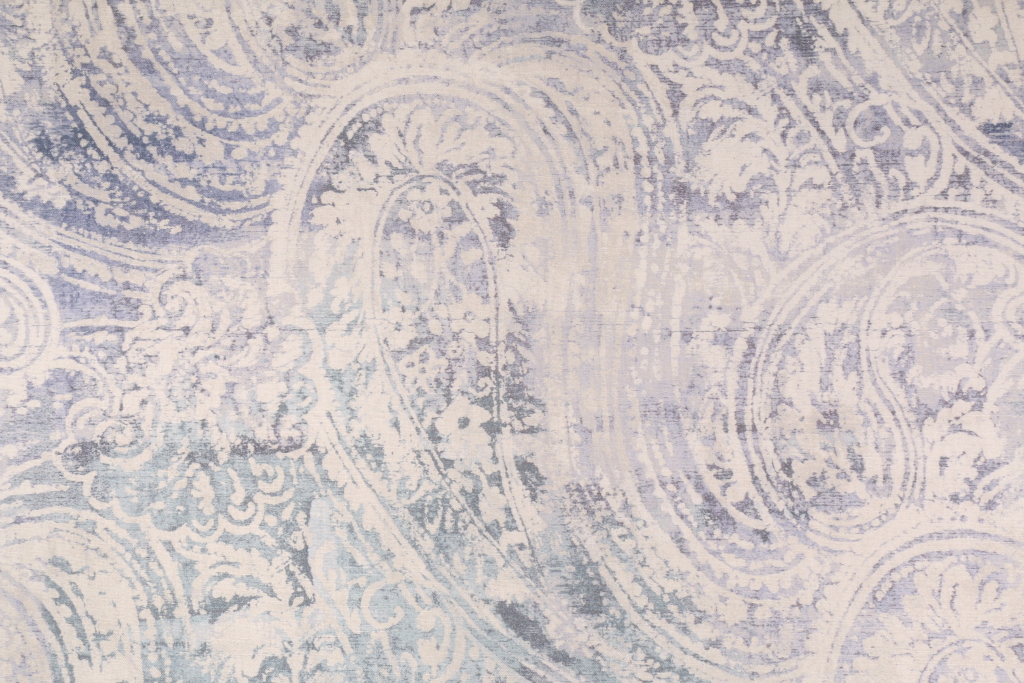 Richloom Bohemian Printed Cotton Drapery Fabric in Bluestone