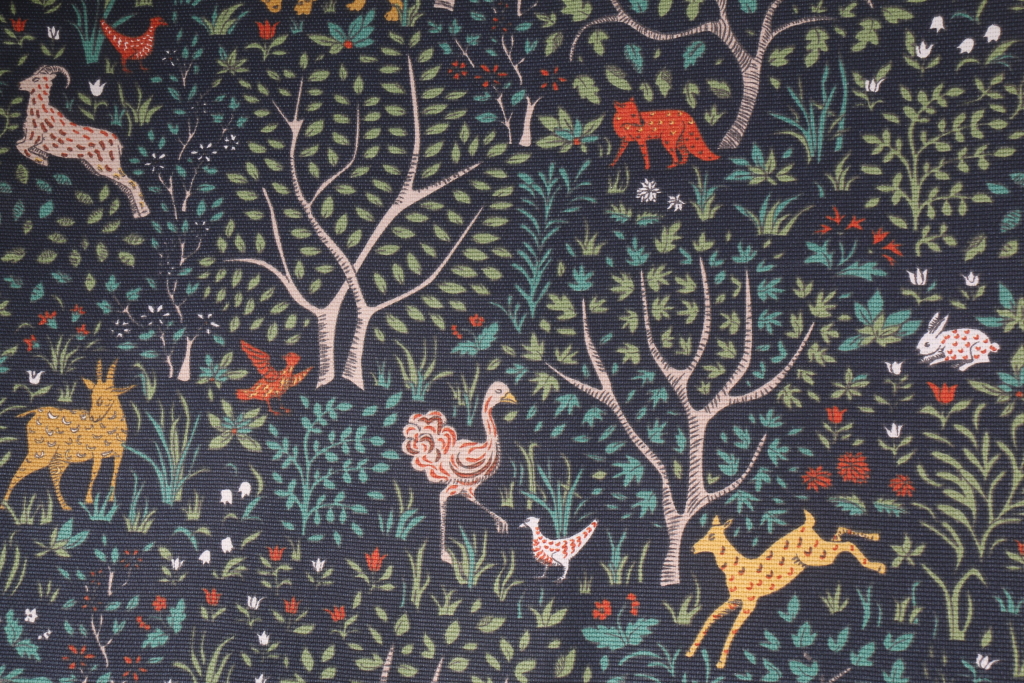 11 Yards Robert Allen Folkland Printed Cotton Decorator Fabric in Admiral