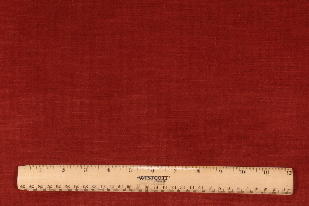 1.63 Yards Cotton Linen Velvet Upholstery Fabric in Henna