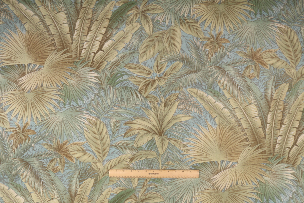 2 Yards Tommy Bahama Bahamian Breeze Printed Polyester Outdoor Fabric in Surf