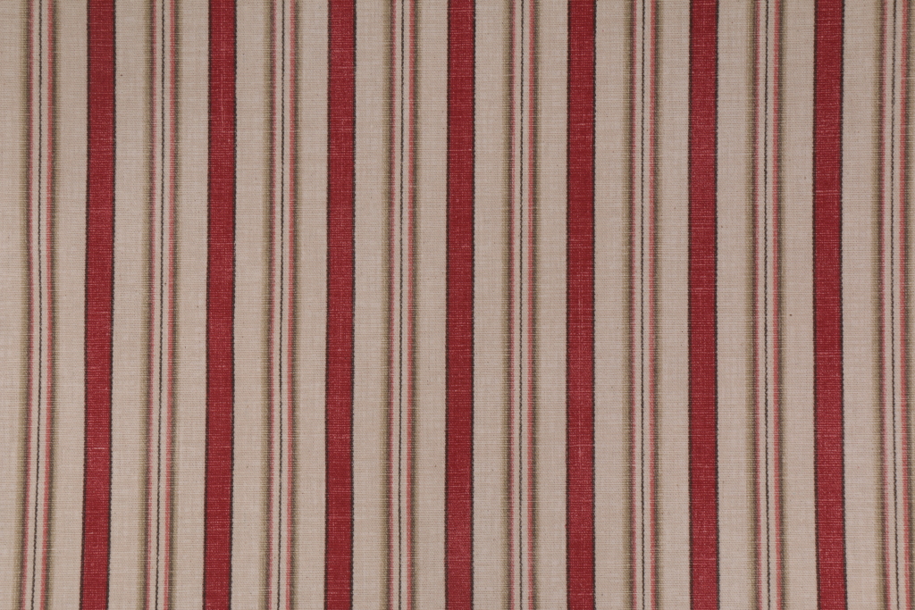 6.75 Yards Waverly General Store Printed Cotton Drapery Fabric in Crimson