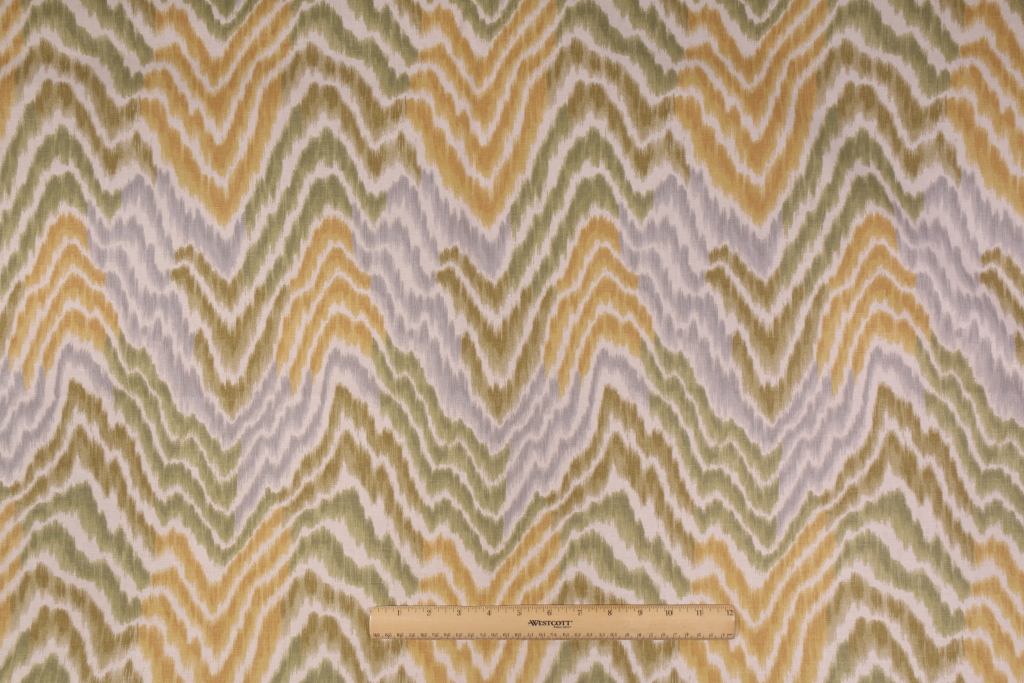 2.5 Yards Tommy Bahama Ebb & Flow Printed Cotton Drapery Fabric in Fossil