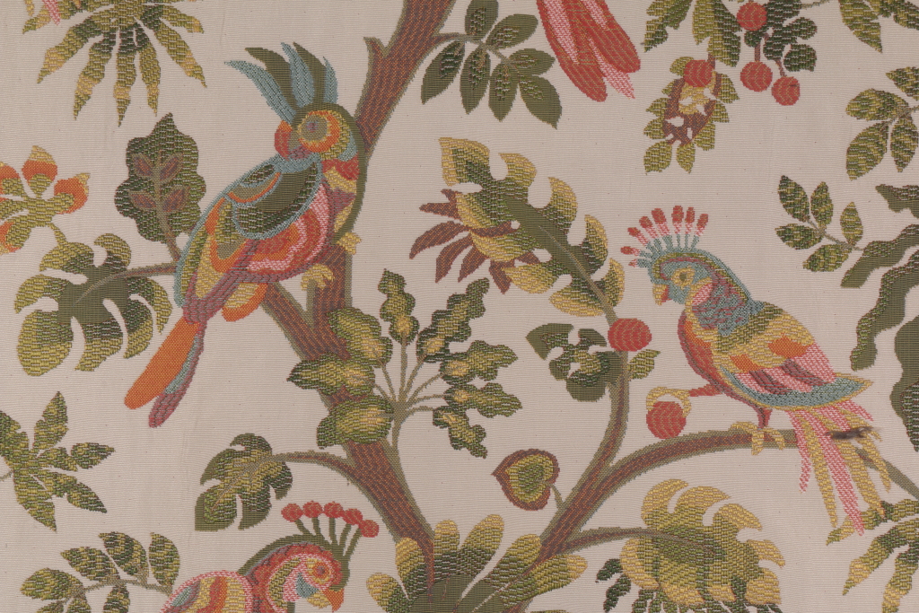 Mill Creek For The Birds Tapestry Upholstery Fabric in Carnival