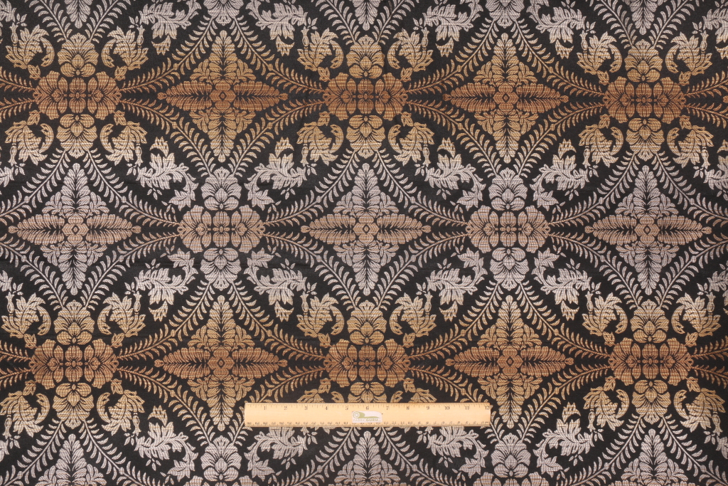 4.3 Yards Tapestry Upholstery Fabric in Black