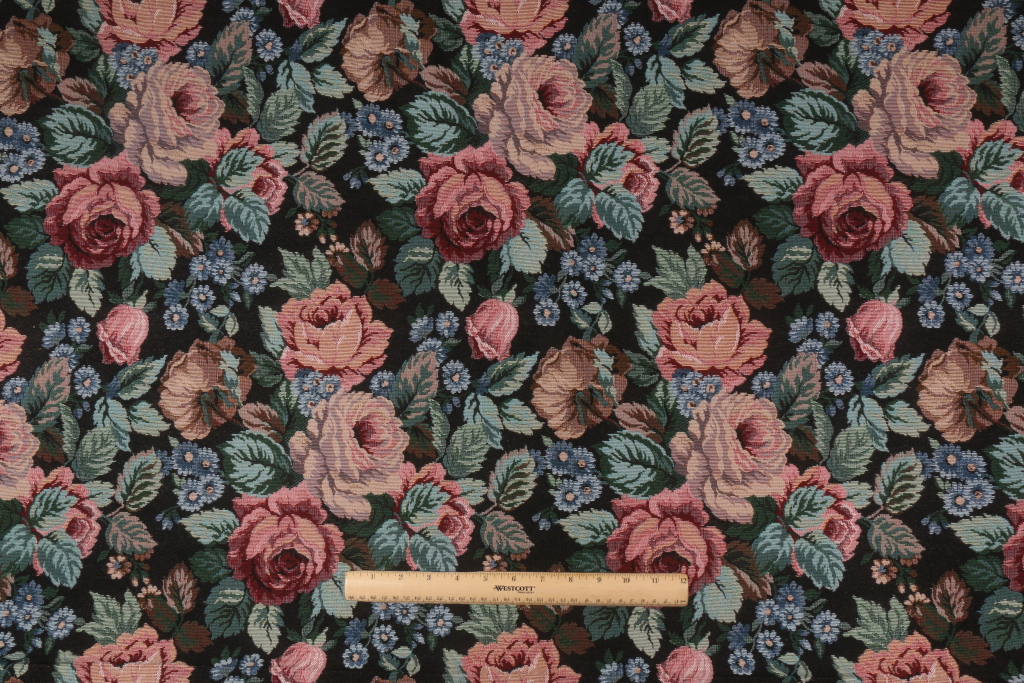 5 Yards Robert Allen Chairman Tapestry Upholstery Fabric in Noir Canada