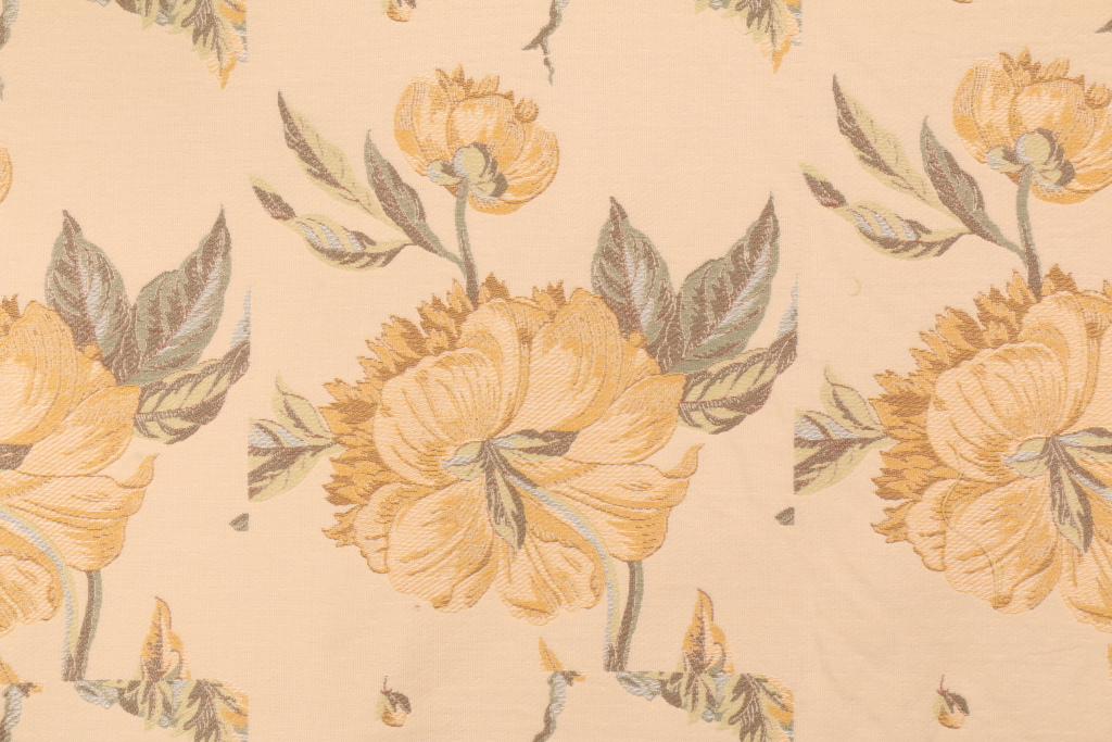 13 Yards Designer Tapestry Upholstery Fabric in Goldenrod