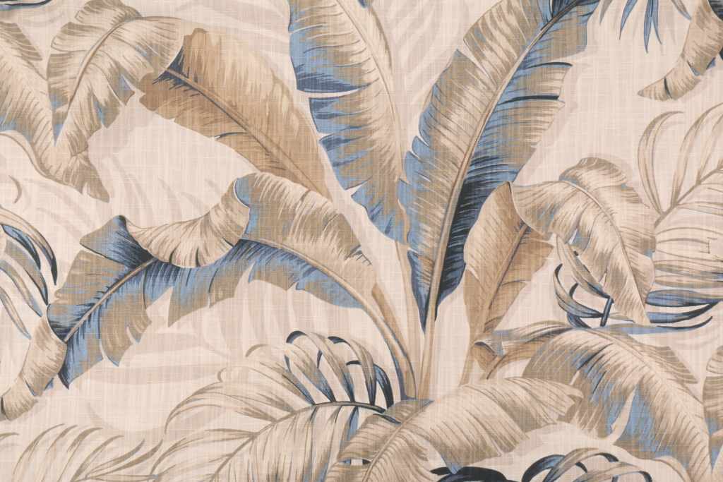 Tommy Bahama Palmiers Printed Cotton Drapery Fabric in Riptide