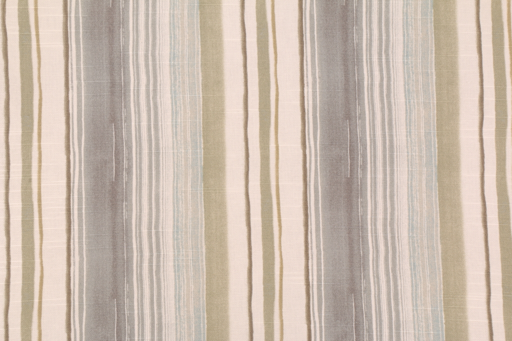 Tommy Bahama Seascape Stripe Printed Cotton Drapery Fabric in Shoreline
