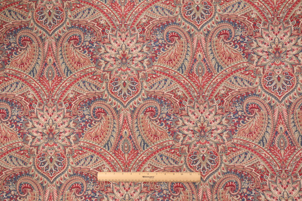 Waverly Swept Away Printed Cotton Drapery Fabric in Gem