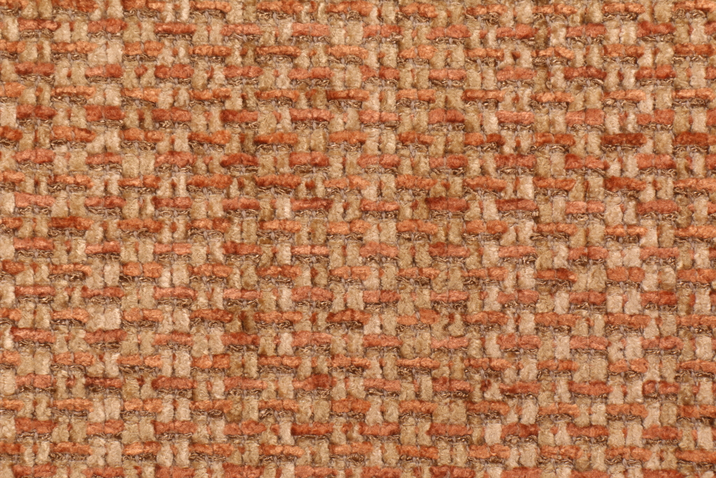 5.13 Yards Robert Allen Basketweave Chenille Upholstery Fabric in Spice