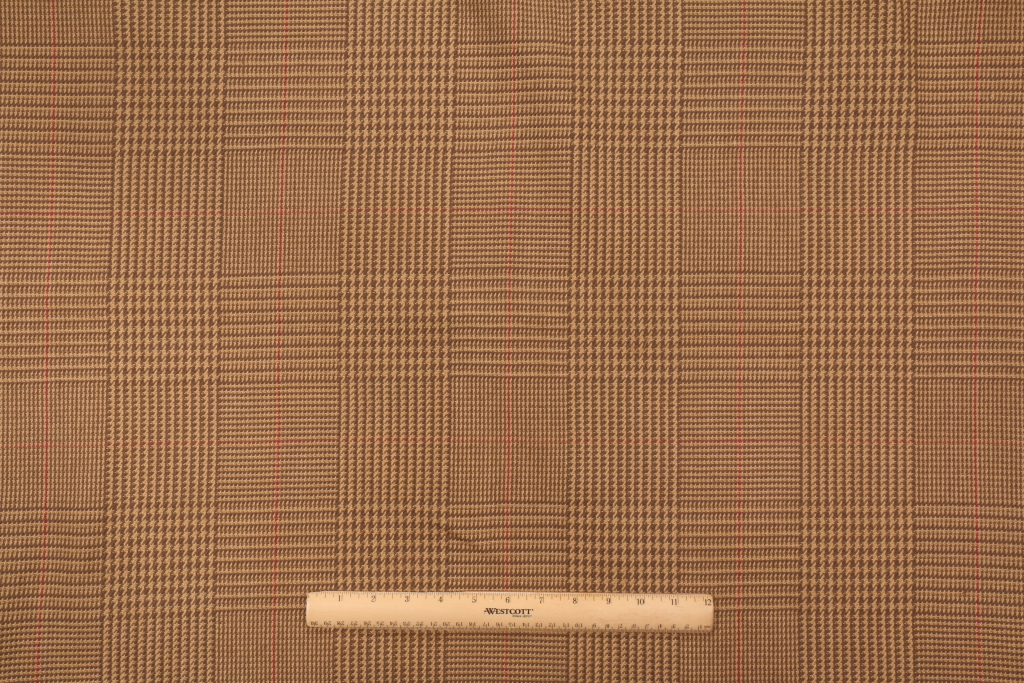 1.38 Yards Waverly Grantham Plaid Woven Upholstery Fabric in Chestnut